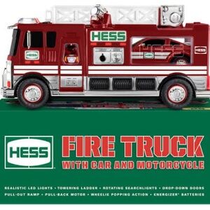 NWB Hess Toy Trucks 2024 - 60th Anniversary Fire Truck with Car and Motorcycle